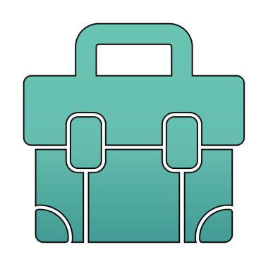 bavul ikonu vektör illüstrasyonu 