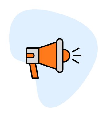 hoparlör, megafon simgesi. vektör çizim.  