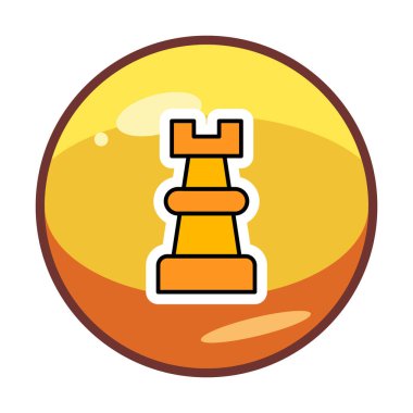 Satranç kalesi için vektör simgesi