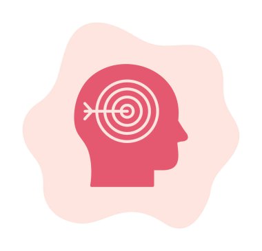 baş hedef simgesi, vektör illüstrasyonu 