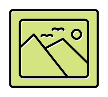 Galeri simgesi, web vektör illüstrasyonu