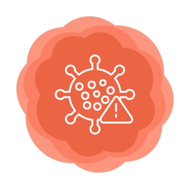 Corona virüs simgesi, covid-19 salgın hastalık sembolü, çizgi biçimi vektör simgesi