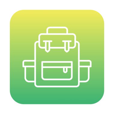 Sırt çantası ikon vektörü. Okul sırt çantası tabelası. izole edilmiş sınır sembolü çizimi