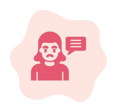 Sohbet düz simgesi, vektör illüstrasyonu