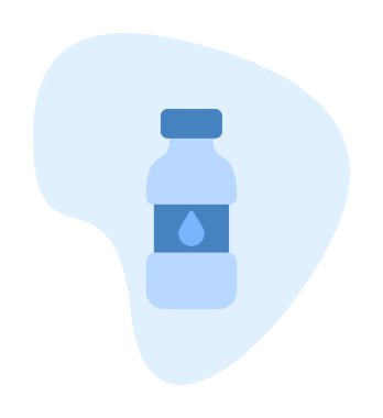 su şişesi simgesi, vektör illüstrasyonu    