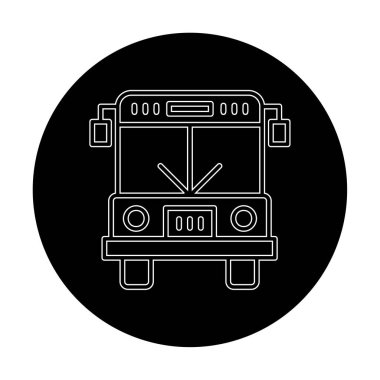 bus simgesi, vektör illüstrasyonu