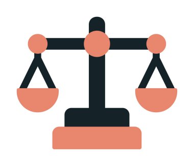 Adalet ölçeği ve denge vektörü çizimi tasarımı 