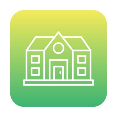 ev düz simgesi, vektör illüstrasyonu 