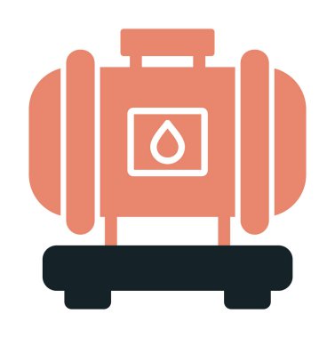 Fabrika tankı simgesi, vektör illüstrasyonu