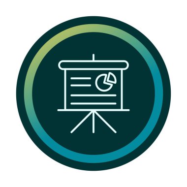 Düz Pie Grafik ikon vektör çizimi