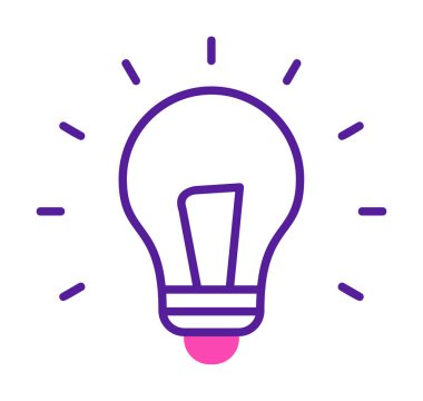 Fikir ampulü simgesi, vektör illüstrasyon tasarımı