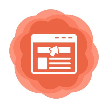 Web sayfası simgesi, vektör illüstrasyonu