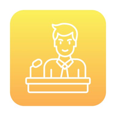 Konferans simgesi, vektör çizimi 