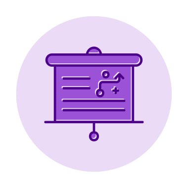 Basit Strateji simgesi, vektör illüstrasyonu