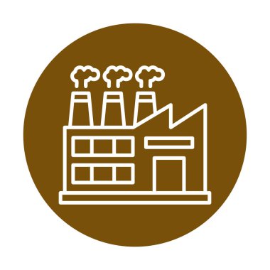 Factory icon, vector illustration simple design