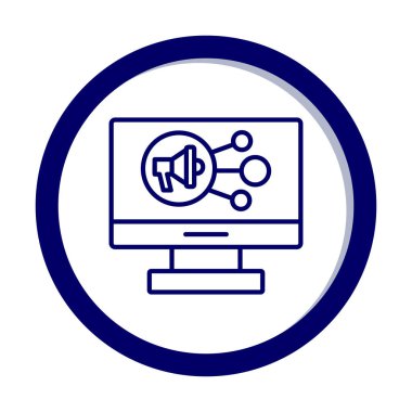 vektör Sosyal Ortam simgesi illüstrasyonu                