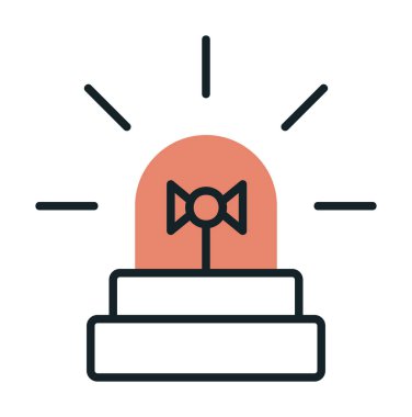 Siren simgesi, vektör çizimi 