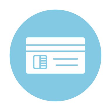 kredi kartı simgesi. Düz tasarım 