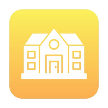 ev düz simgesi, vektör illüstrasyonu 