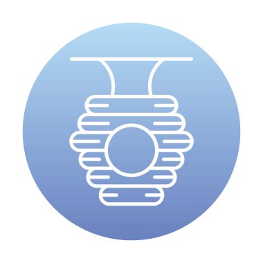 Arı kovanı simgesi vektör illüstrasyonu