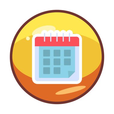 Takvim simgesi, vektör çizimi