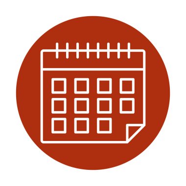 Takvim simgesi, vektör çizimi