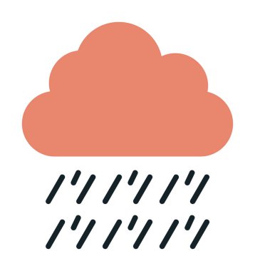 yağmur simgesi, vektör illüstrasyonu  