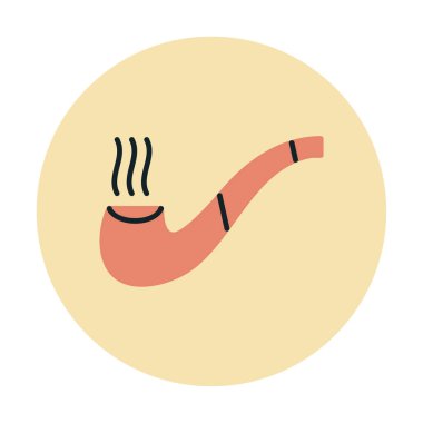 tütün tüttürme çubuğu simgesi, vektör illüstrasyonu