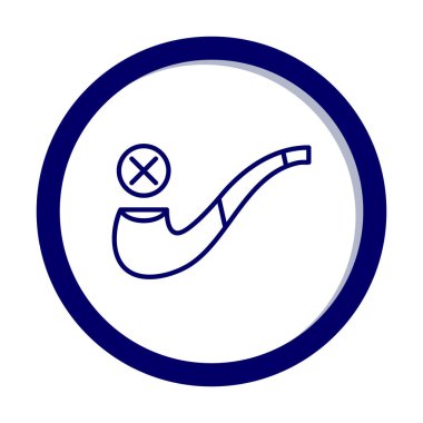Basit Sigara İçilmez alanı simgesi, vektör illüstrasyonu
