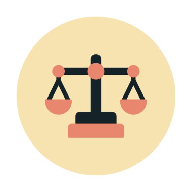 Adalet ölçeği ve denge vektörü çizimi tasarımı 