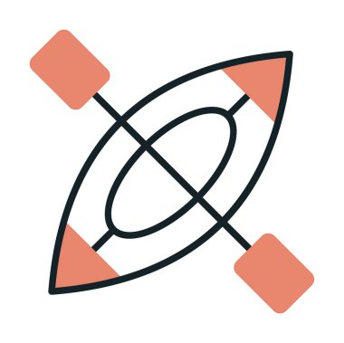 Kayak vektör illüstrasyonu, simge ögesi arkaplanı                    