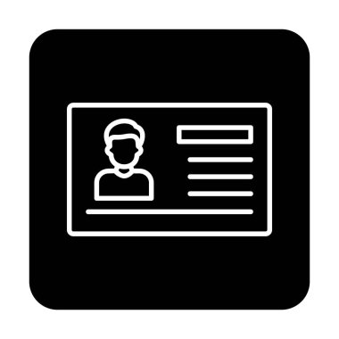 Visa belgesi simgesinin vektör illüstrasyonu 