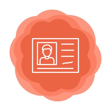 Tanımlama kartı vektör illüstrasyonu