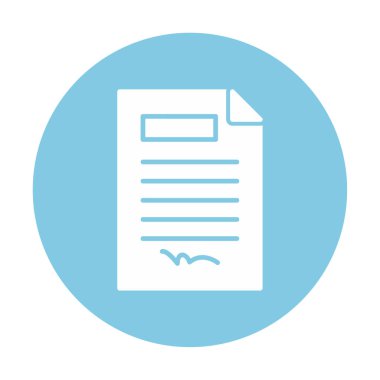 contract icon, vector illustration simple design