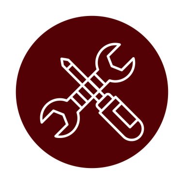 Basit mekanik Araçlar simgesi, vektör illüstrasyonu