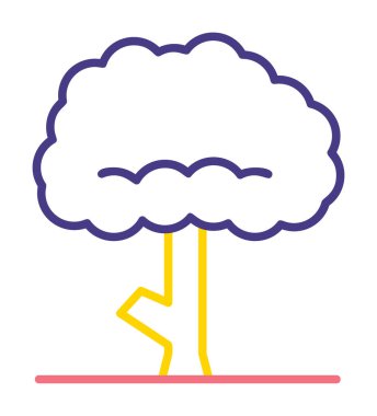 ağaç web simge vektör çizim