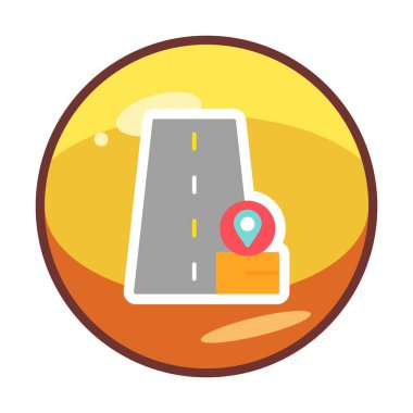 konum pin simgesi, vektör illüstrasyonu basit tasarım