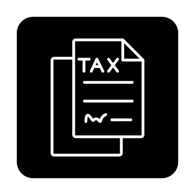 vergi formu simgesi beyaz arka plan üzerinde 