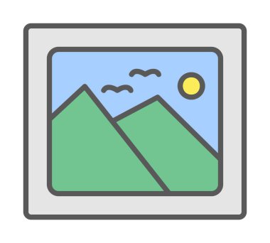 Galeri simgesi, web vektör illüstrasyonu