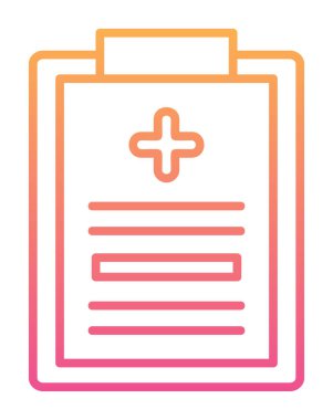 Tıbbi Kayıtlar ikonu. Basit resimleme                                 