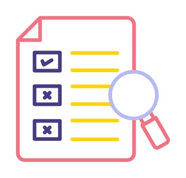 Büyütücü cam çizgi simgesi, arama konsepti