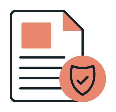 Onaylanmış Belge simgesi, vektör illüstrasyonu basit tasarım