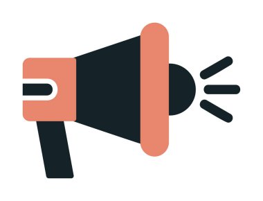 hoparlör, megafon simgesi. vektör çizim.  