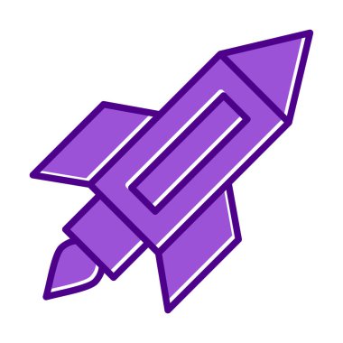 roket simgesi, vektör illüstrasyonu  