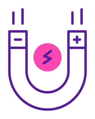 Mıknatıs düz simgesinin vektör çizimi 