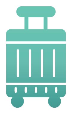 bavul ikonu vektör illüstrasyonu 