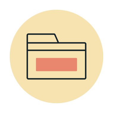 klasör web simgesi, vektör çizim