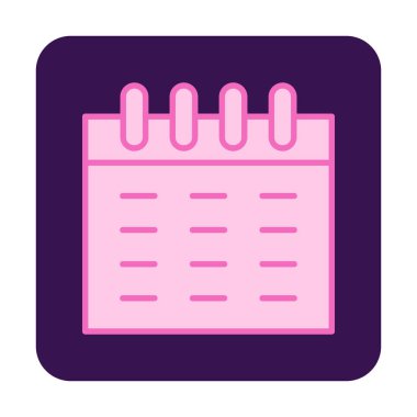 Takvim simgesi, vektör çizimi