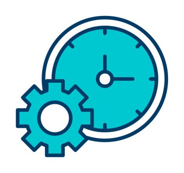 Zaman Yöneticisi web simgesi vektör illüstrasyonu