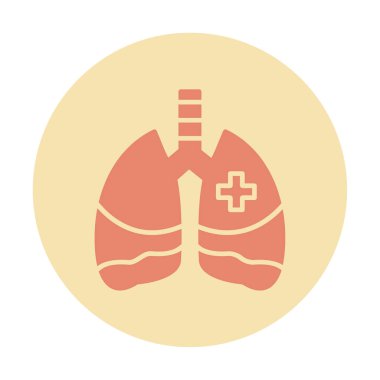 akciğer simgesi, vektör illüstrasyonu  